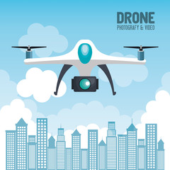 drone technology service icon vector illustration design