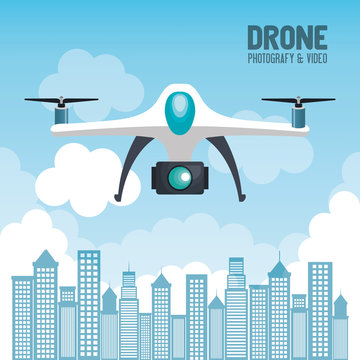 drone technology service icon vector illustration design