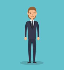 businessman character avatar icon vector illustration design