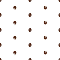 Coffee bean seamless pattern