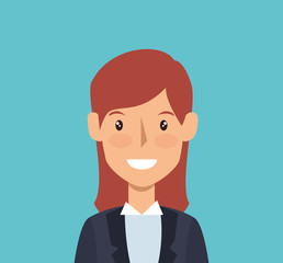businesswoman character avatar icon vector illustration design