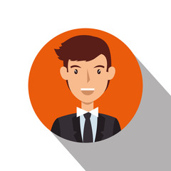 businessman character avatar icon vector illustration design