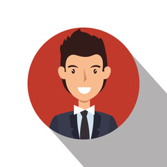 businessman character avatar icon vector illustration design