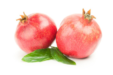 Pomegranate fruit isolated on a white background cutout