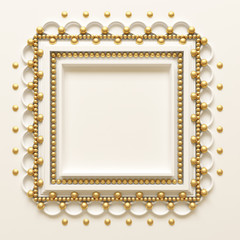 White background with a luxurious interior, beautiful frame on t