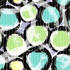 Foto op Plexiglas seamless background pattern, with circles, stripes, strokes and © Kirsten Hinte