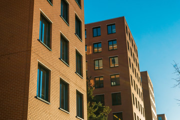 office buildings exterior in autumn