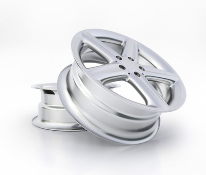 Aluminum wheel image high quality - 3D rendering
