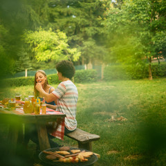 Enjoying food together