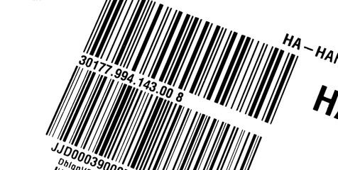 Transportetikett einer Paketlieferung