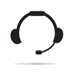 headset icon on white background. headset symbol.