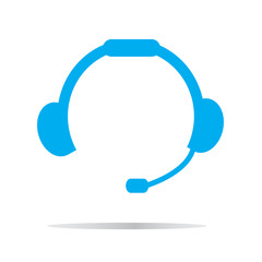 headset icon on white background. headset symbol.
