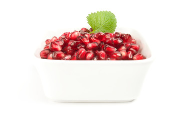 Pomegranate fruit isolated on a white background cutout