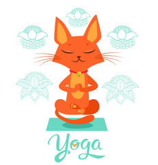 Yoga Cat Pose. Yoga Cat Vector. Yoga Cat Images. Yoga Cat Position. Yoga Cat Figurine. Cat As Toy. Yoga Cat Statue. Cartoon Cat Meditation.