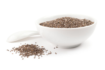 Pile of chia seeds