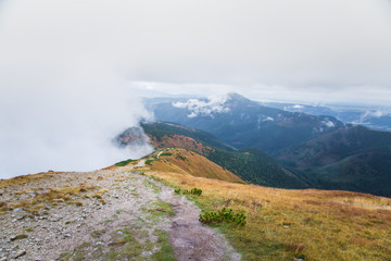 A beautiful mountain landscape above tree line