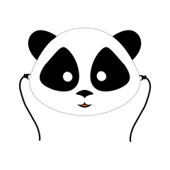 animal mask flat icon