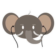 animal mask flat icon