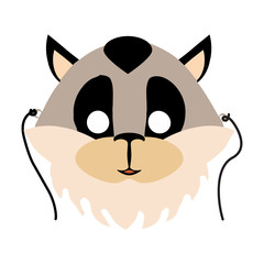 animal mask flat icon