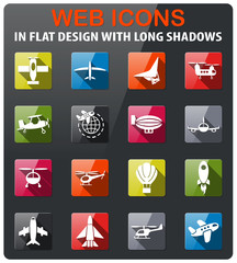 air transport icon set