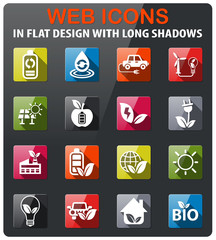 Alternative energy icons set