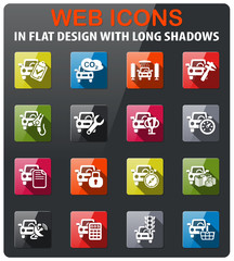 Car service simply icons