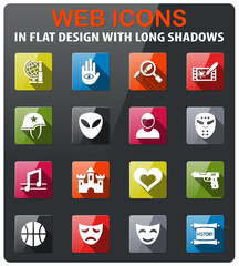 cinema genre icon set