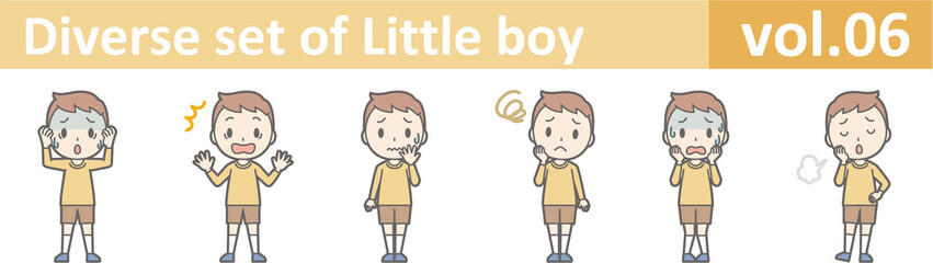 Diverse set of little boy , EPS10 vector format vol.06
