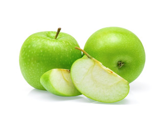Green apple isolated on white background