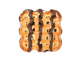 Cookies poured chocolate