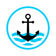 Anchor vector icon on white background