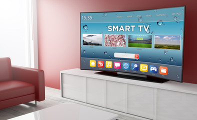 curved television smart tv