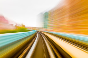 Speed motion in urban highway road tunnel