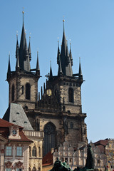 Fototapeta na wymiar Tschechien - Prag - Altstädter Ring - Teynkirche