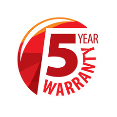 vector logo 5 years warranty