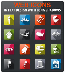 Independence day simply icons