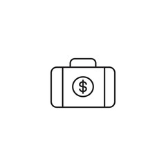 case dollar outline icon illustration