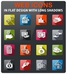 hand and money icon set