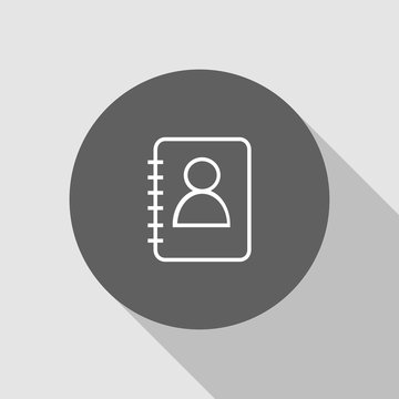 adress contact book outline icon illustration