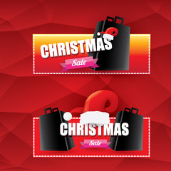 vector Christmas sales tag or label