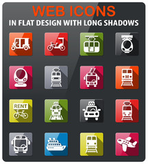 public transport icon set