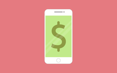 Smartphones with mobile banking app on the screen  