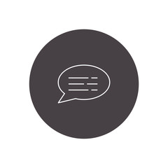 bubble chat outline icon illustration