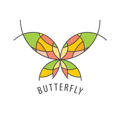 vector logo butterfly
