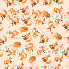 vector illustration of a cute fox