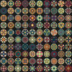 Seamless pattern. Vintage decorative elements. Hand drawn background. Islam, Arabic, Indian, ottoman motifs. Perfect for printing on fabric or paper.