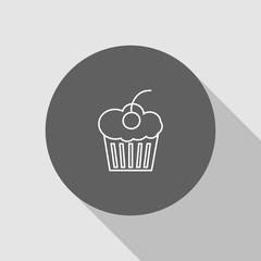 muffin  outline icon vector