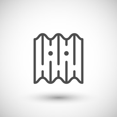 Asbestos roof tile line icon