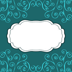 Decorative vintage pattern text background.