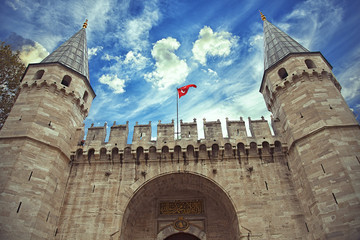 Gate of Ottoman Sultans palace in Istanbul